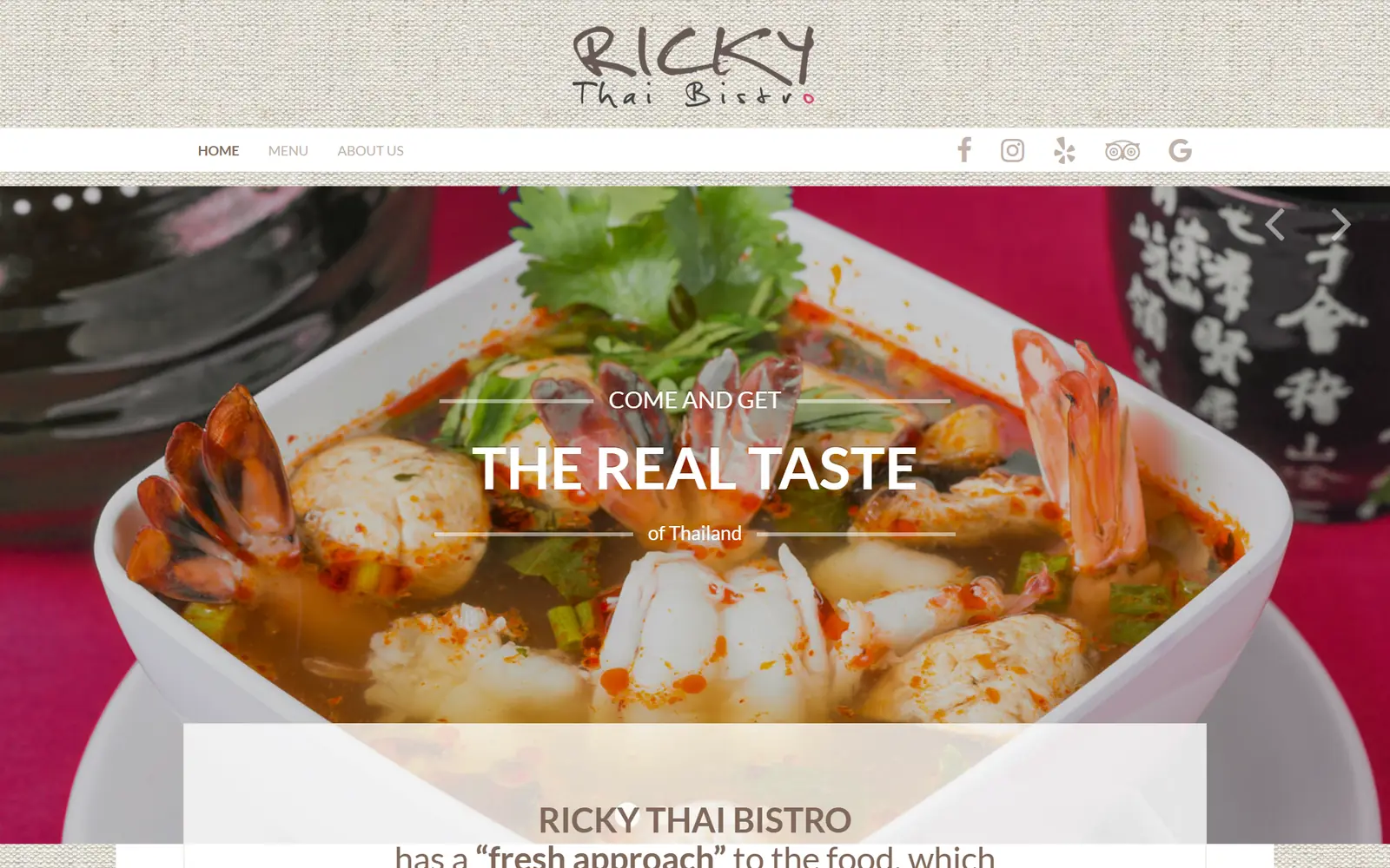 Ricky Thai Bistro: sitio anterior (rickythaibistro.com)