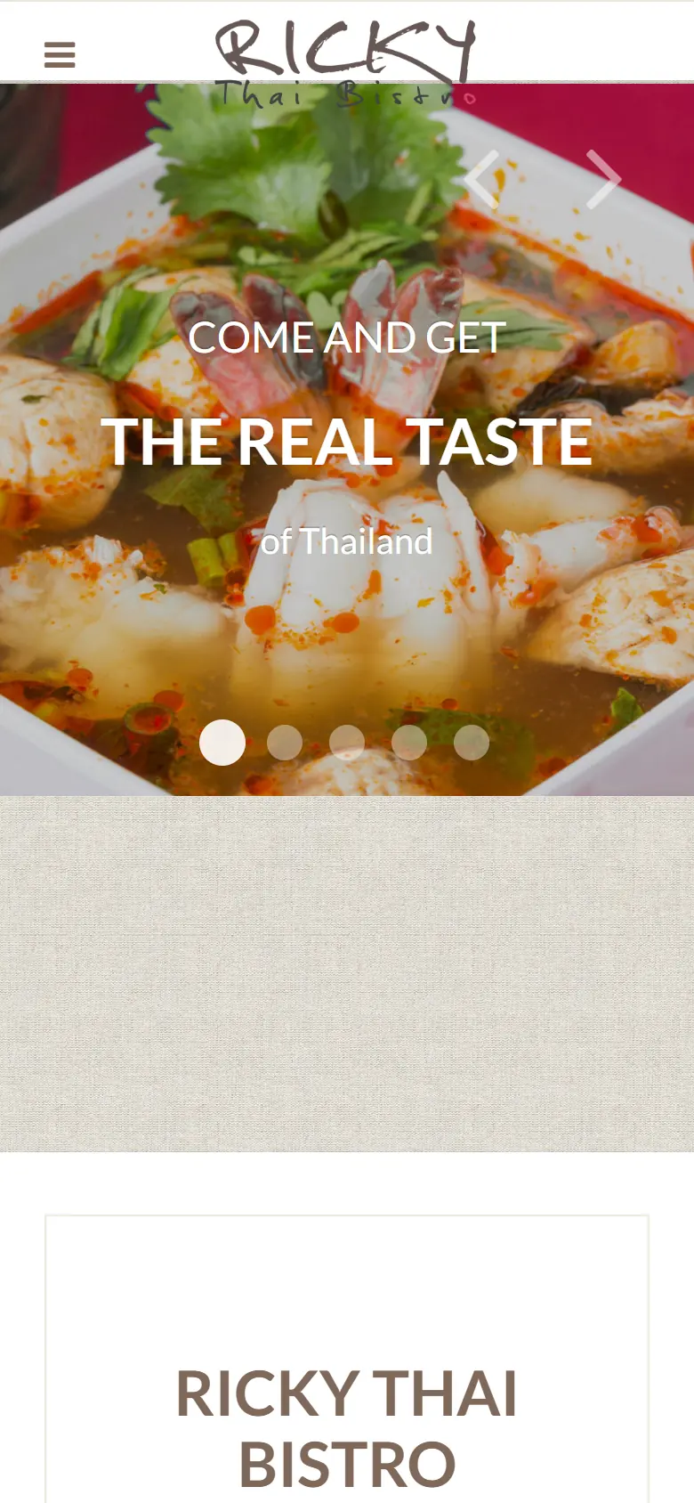 Ricky Thai Bistro: sitio anterior (rickythaibistro.com)